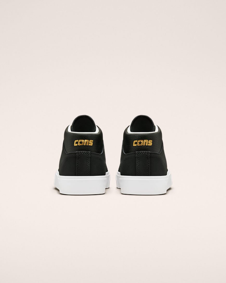 Zapatillas Skate Converse CONS Louie Lopez Pro Mid Mujer Negras Blancas | PE 480275